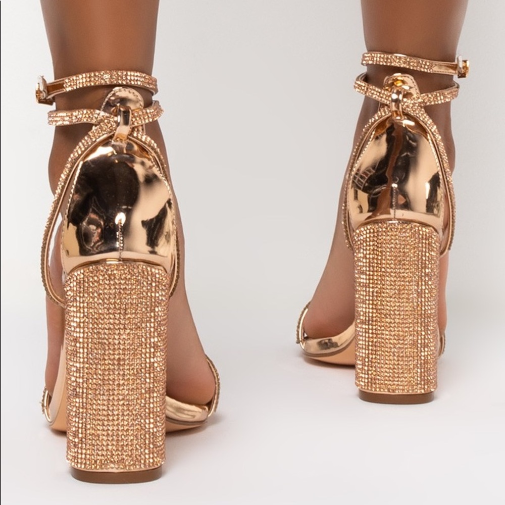 New Stamp Right Rose Gold Heels - Picture 2 of 3